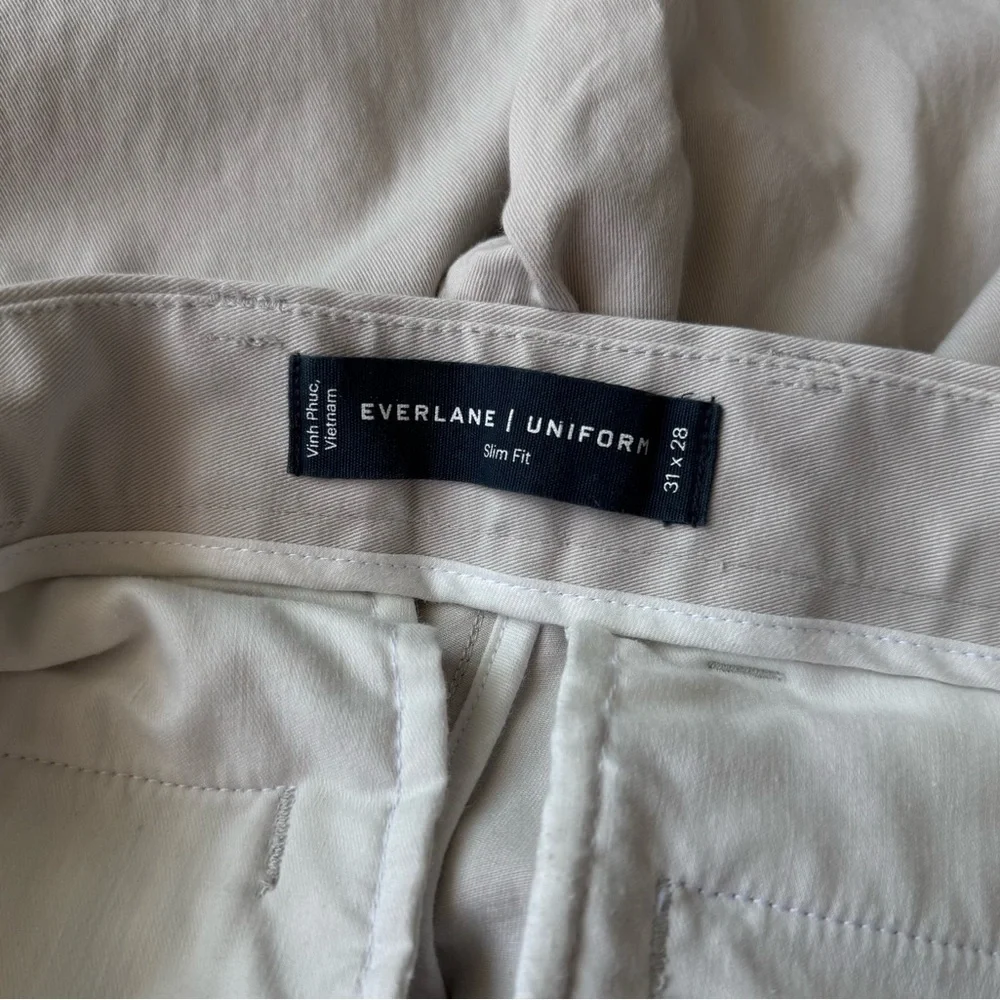 Everlane Uniform Performance Chino Slim Fit Trouser Pants Size 31x28